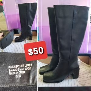 Black tall boots, 6.5